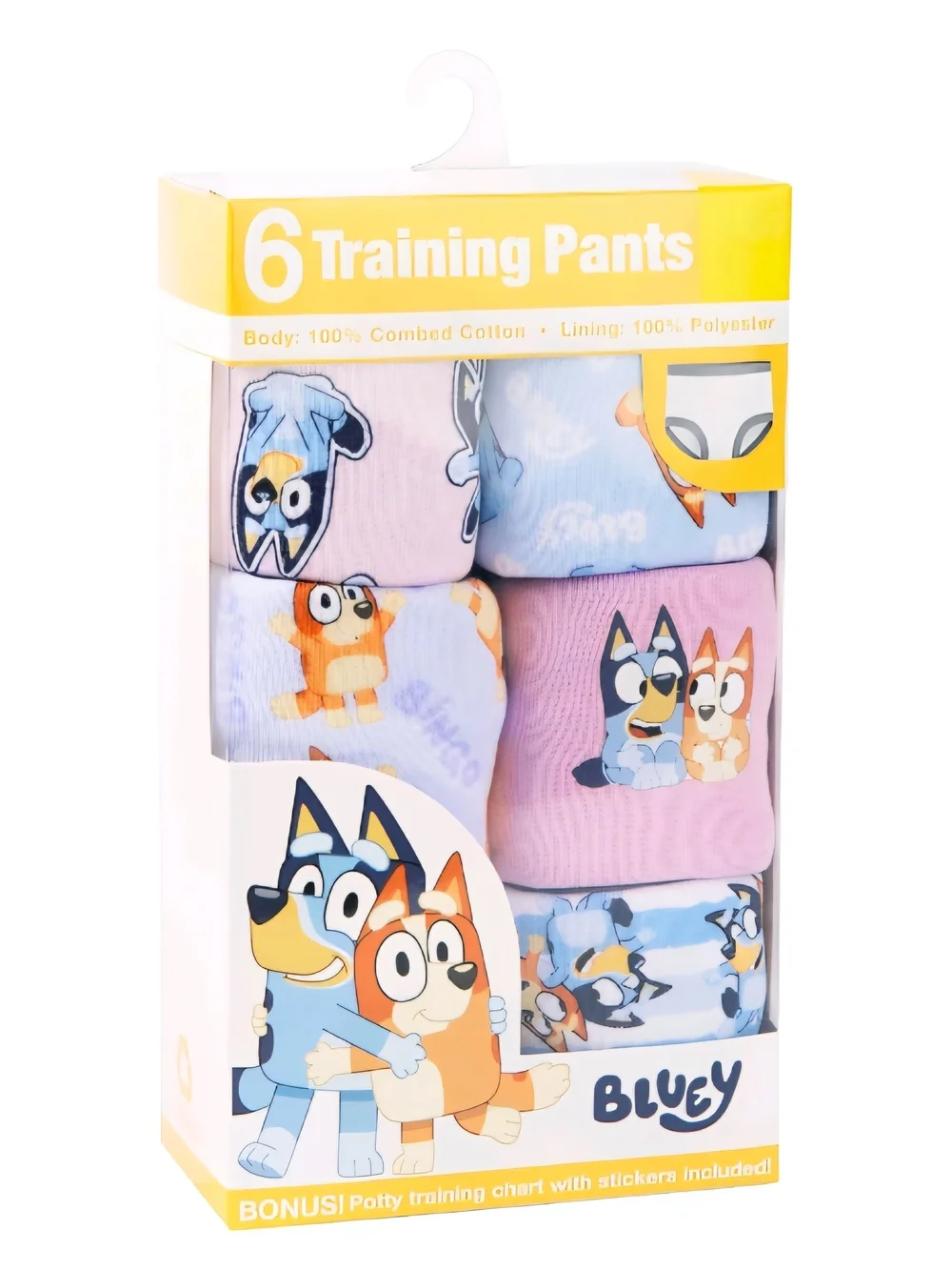 🍒♡Bluey Character Toddler Girl Training Pants, 6 - Pack, Sizes 3T